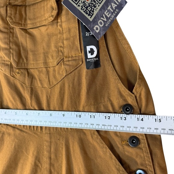 NWT Dovetail Workwear Overalls Midweight Stretch Canvas Saddle Brown Womens 2 - Picture 7 of 9